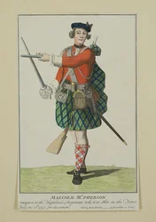 Malcolm McPherson, kapral w Pułku Czarnej Straży, rozstrzelany za dezercję, 1743