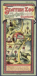 Ulotka reklamowa dla Scottish Zoo and Variety Circus, c.1890