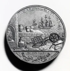 Szkocka Penny upamiętniająca Adama Smitha (rewers), 1797 (miedź) (awers patrz XJF448269)