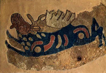 Art Scythe (Scythic Civilization lub Scythia): fragment filcowej powłoki siodła. Sankt Petersburg, Ermitaż