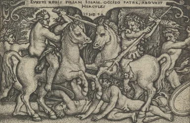 Herkules porywa Iole, z The Labors of Hercules, 1544.
