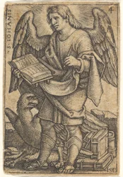 Ilustracja 4: Św. Jan z głową zwróconą trzy czwarte w lewo, z księgą w ręku, 1541.