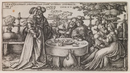 Syn marnotrawny marnuje swój majątek, z serii „Historia syna marnotrawnego”