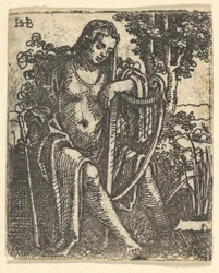 Kobieta z harfą, 1520-25.