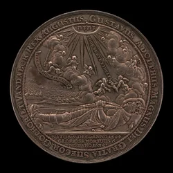 Śmierć Gustawa II Adolfa, 1594-1632, króla Szwecji 1611 [awers], 1634.