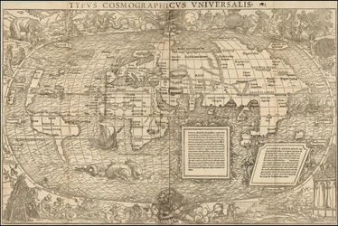Mapa świata z 1537 roku autorstwa Sebastiana Munstera