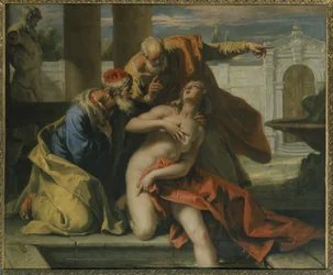 Susannah i starsi (olej na płótnie)