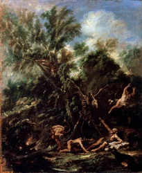 Kuszenie św. Antoniego, c1706-c1707
