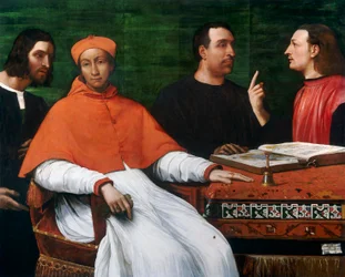Kardynał Bandinello Sauli, jego sekretarz i dwaj geografowie, 1516