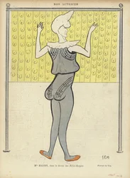 Louise Balthy, francuska aktorka, w Folies-Bergère, ilustracja do Le Rire