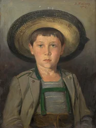 Portret Roberta Maurera, syna artysty, jako dziewięciolatka