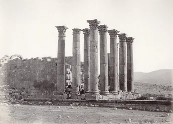 Świątynia Artemidy z południowego wschodu, Jerash, 1867