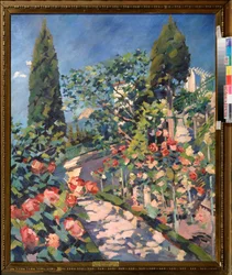 Kwitnący maj - obraz Siergieja Arseniewicza Winogradowa (1869-1938), olej na płótnie