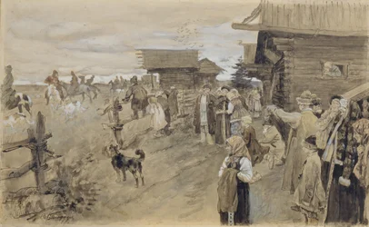 Polowanie z Borzois, 1907