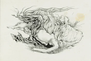 Czernomor i Ludmiła. Ilustracja do wiersza Rusłan i Ludmiła A. Puszkina, 1921-1926.