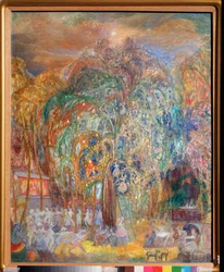 Feta nocna (Nocna feta) - Obraz Siergieja Juriewicza Sudeykina (Serge Soudeikine) (1882-1946), tempera na płótnie