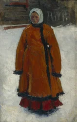 Dziewczyna w czerwonym futrze, 1903-1906