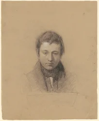 Portret Johna Cheneya, ok. 1830 (węgiel i kikut wzmocniony białą kredą na papierze)
