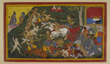 Lakṣmaṇa zabija Indrajita; Rāma i sojusznicy czekają