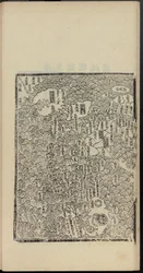 Najwcześniejsza wydrukowana mapa Japonii Haedong Chegukki, lewa część, 1471.