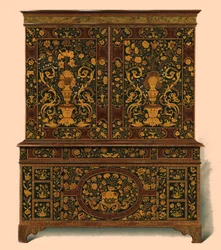 Prasa gabinetowa inkrustowana intarsją, 1905