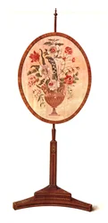 Inkrustowany mahoniowy parawan słupowy, 1908 r.