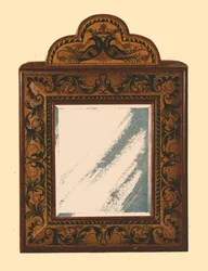 Lustro z ramą z orzecha z intarsją, 1905