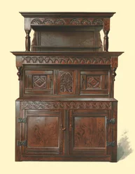 Tridarn, dębowa szafa dworska, 1904