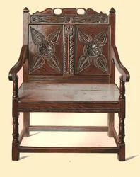 Podwójne krzesło z dębu walijskiego, 1904