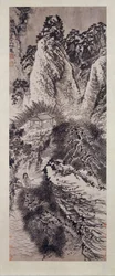 Wspomniane trzydzieści sześć szczytów góry Huang, ca. 1705.