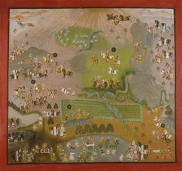 Maharana Jagat Singh Hawks dla żurawi, dat. 1744.