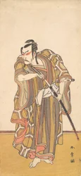 Ichikawa Danzo III jako samuraj dobywający miecza, ca. 1772.