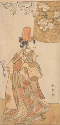 Segawa Tomi Saburo członek Tejiro i córka Tokiji członek Hanagatami Kazori Eboshi, luty 1774.