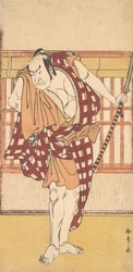 Aktor Nakamura Nakazo jako Kyokaku, ca. 1777.