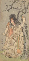 Piąty Ichikawa Danjuro jako Nadworny Szlachetny Kuge, 1773