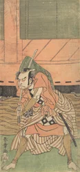 Pierwszy Nakamura Nakazo jako samuraj, ca. 1770.