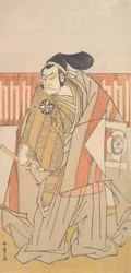 Pierwszy Nakamura Nakazo w roli Kudo Suketsune, prawdopodobnie 1775.