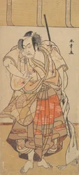Pierwszy Kikugoro Onoe jako zły człowiek, ca. 1772.