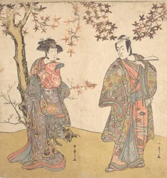 Drugi Ichikawa Monnosuke jako nieuzbrojony człowiek, prawdopodobnie 1778.