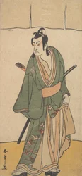 Drugi Ichikawa Monnosuke w roli Soga no Juro Sukenari, 2. miesiąc, 1785.