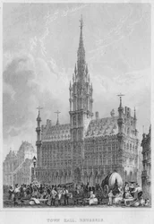 Ratusz, Bruksela, 1850