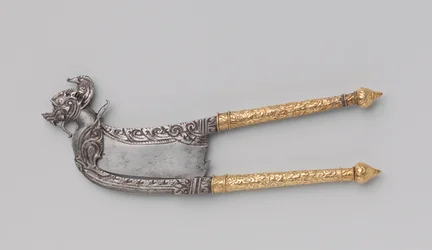 Przecinak do orzechów betelowych, ok. 1690-1720 (żelazo i złoto)