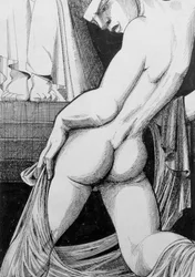 Ganimedes przed Zeusem, 1923 (atrament i wc)