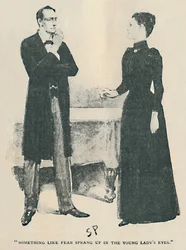 W oczach młodej damy pojawił się strach, 1892