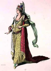 Kostium teatralny, faksymile A. Guillaumot Fils (kolor grawerowany)