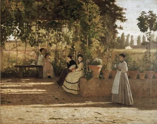 Popołudnie (pergola) (olej na płótnie)