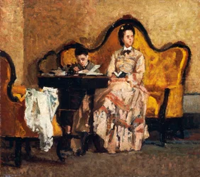 Praca domowa, Silvestro Lega (1826-1895)