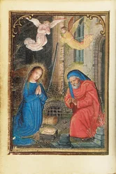 Folio z miniaturowej Księgi Godzin, korzystanie z Rzymu, Brugia, 1530-35