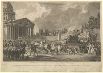 Tłumaczenie Voltaire we francuskim Panteonie, 1817.