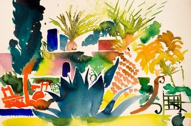 Czerwone krzesła, 2016 (akwarela na papierze)